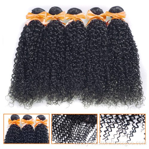 Wholesale Virgin Hair Vendors Grade 8A Raw Malaysian Virgin Curly Hair Bundles Natural Black Human Hair Extention